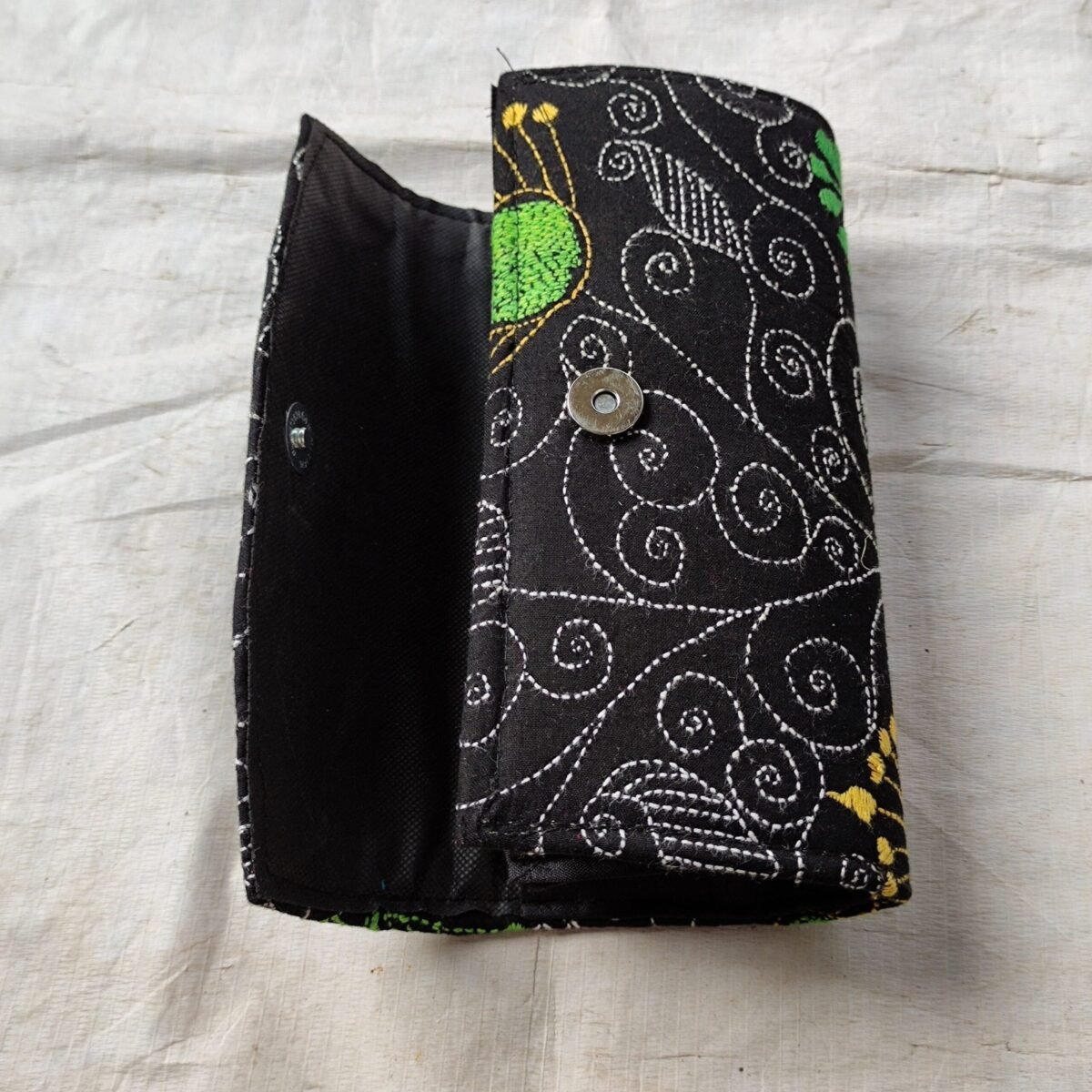 hand purse kantha stitch hand (blac 2) - Image 2