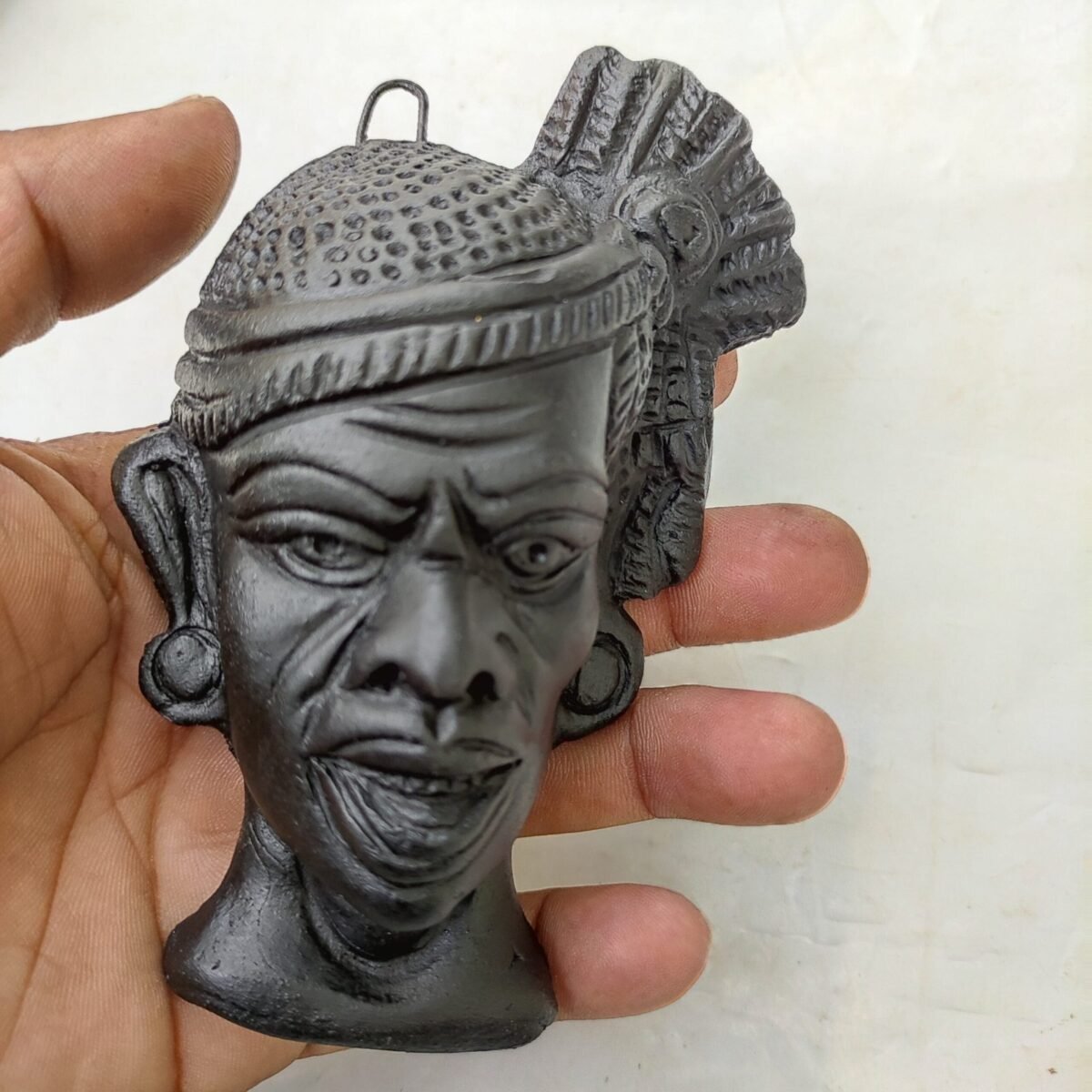 Terracotta statue black colour - Image 1