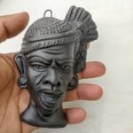 Terracotta statue black colour