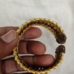 Organic Grass hand bracelet (golden brown colour) - Image 2