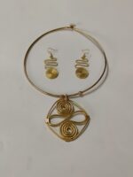 Brass Metal Handcrafted Dhokra jewellery Set For ladies
