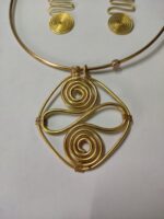 Brass Metal Handcrafted Dhokra jewellery Set For ladies - Image 5