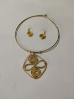 Brass Metal Handcrafted Dhokra jewellery Set For ladies - Image 4