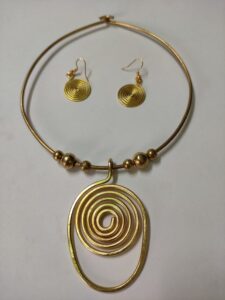 Brass Metal Handcrafted Dhokra jewellery Set For Women - Image 3