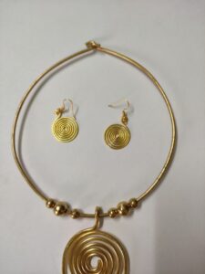Brass Metal Handcrafted Dhokra jewellery Set For Women - Image 4