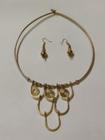 Brass Metal Hand Work Dhokra Necklace Set For Women