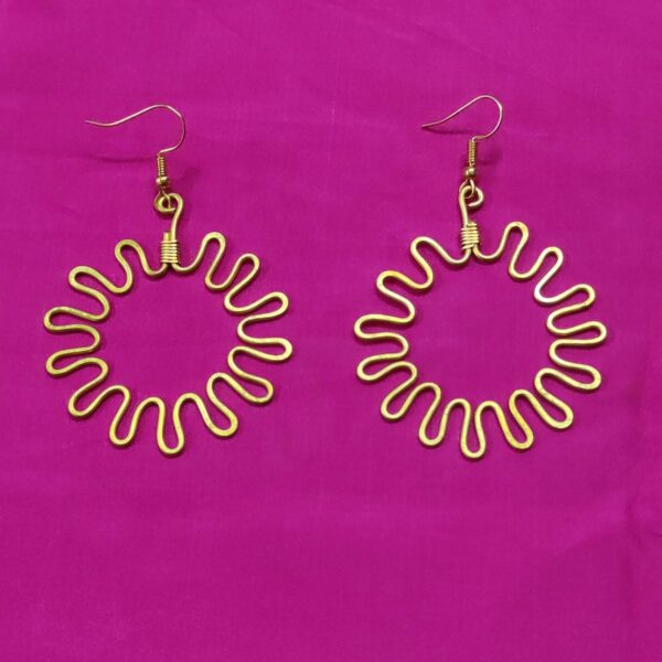 Base Metal Handicraft Earrings (Big round)