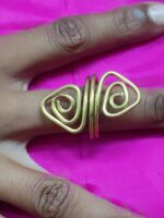 Finger Rings Brass Metal For Women (colour brass )