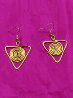 Brass Metal Handicraft Earrings (Triangle) Round
