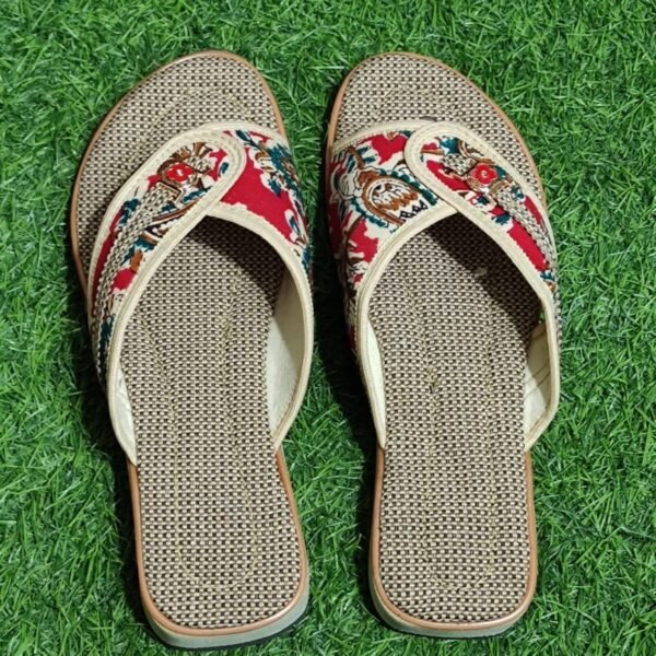 Handicraft jute Shoes For Women (rad)