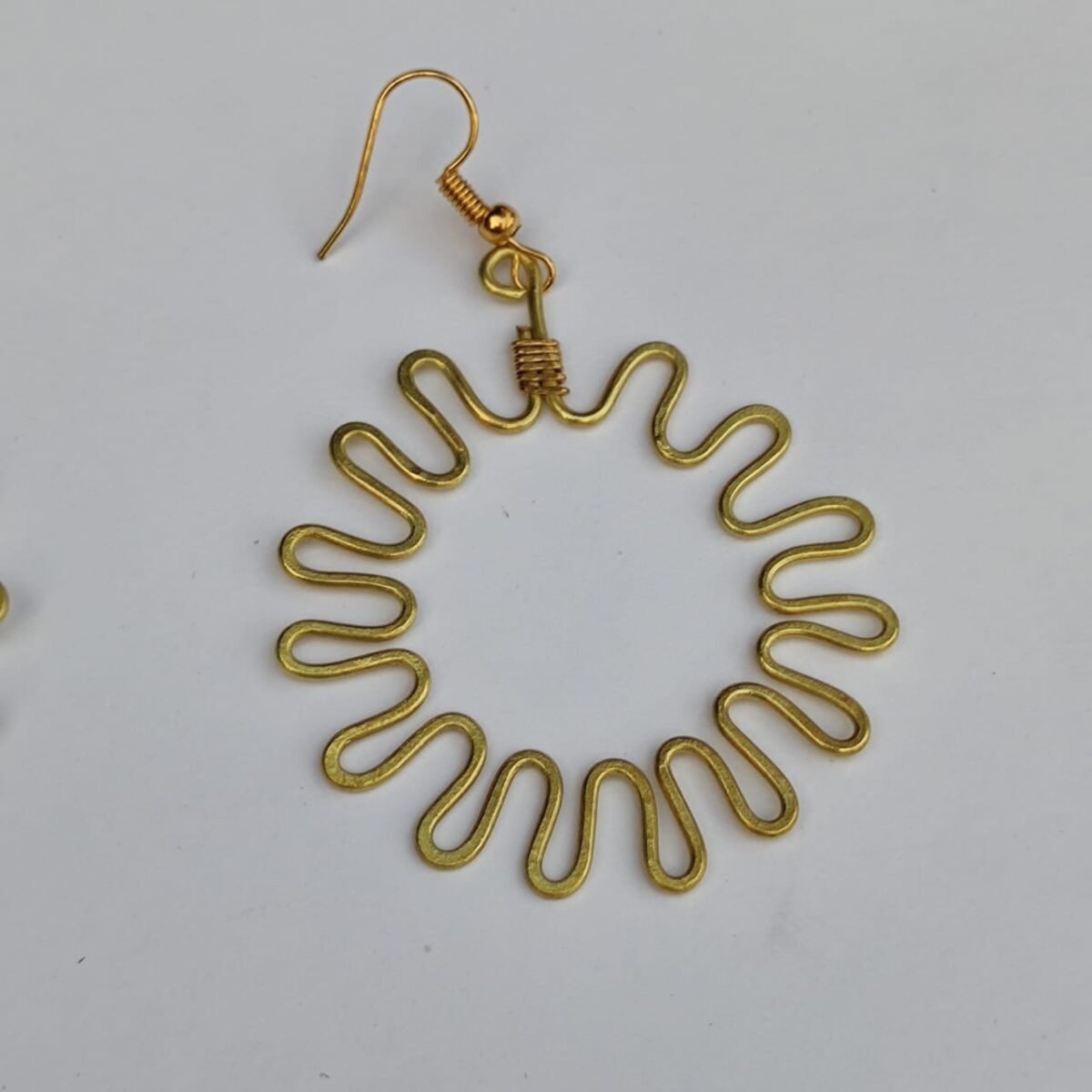 Handmade Brass Metal Earrings for Women and Girls - Image 3