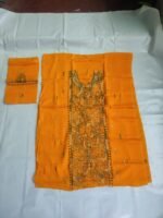 Kantha stitch Dress Material Salwar Suit 3 Piece ( yellow colour) - Image 2