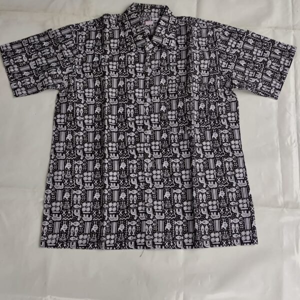 Cotton printed Men Half sleeve shirts (black colour)