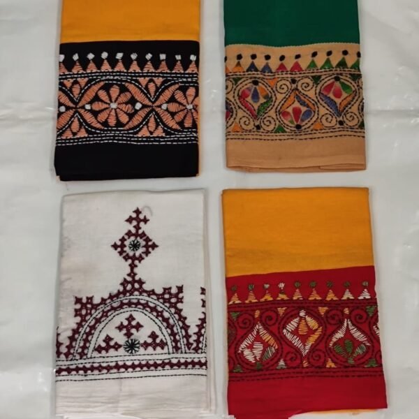 Kantha stitch Dual Color Blouse piece (4 piec)