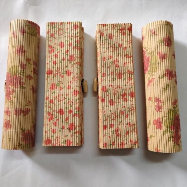 Bamboo Pencil Box (pink colour Quantity 4pc)