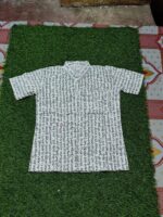 Kids Cotton Printed Half Sleeve Shirt (white colour and writing) - Image 2
