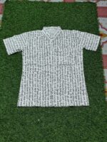 Kids Cotton Printed Half Sleeve Shirt (white colour and writing)
