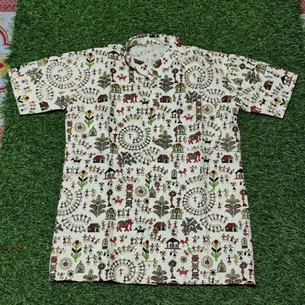Kids Cotton Printed Half Sleeve Shirt