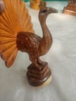Handmade Wooden Peacock Showpiece Decorative Item - Image 4