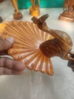 Handmade Wooden Peacock Showpiece Decorative Item - Image 5