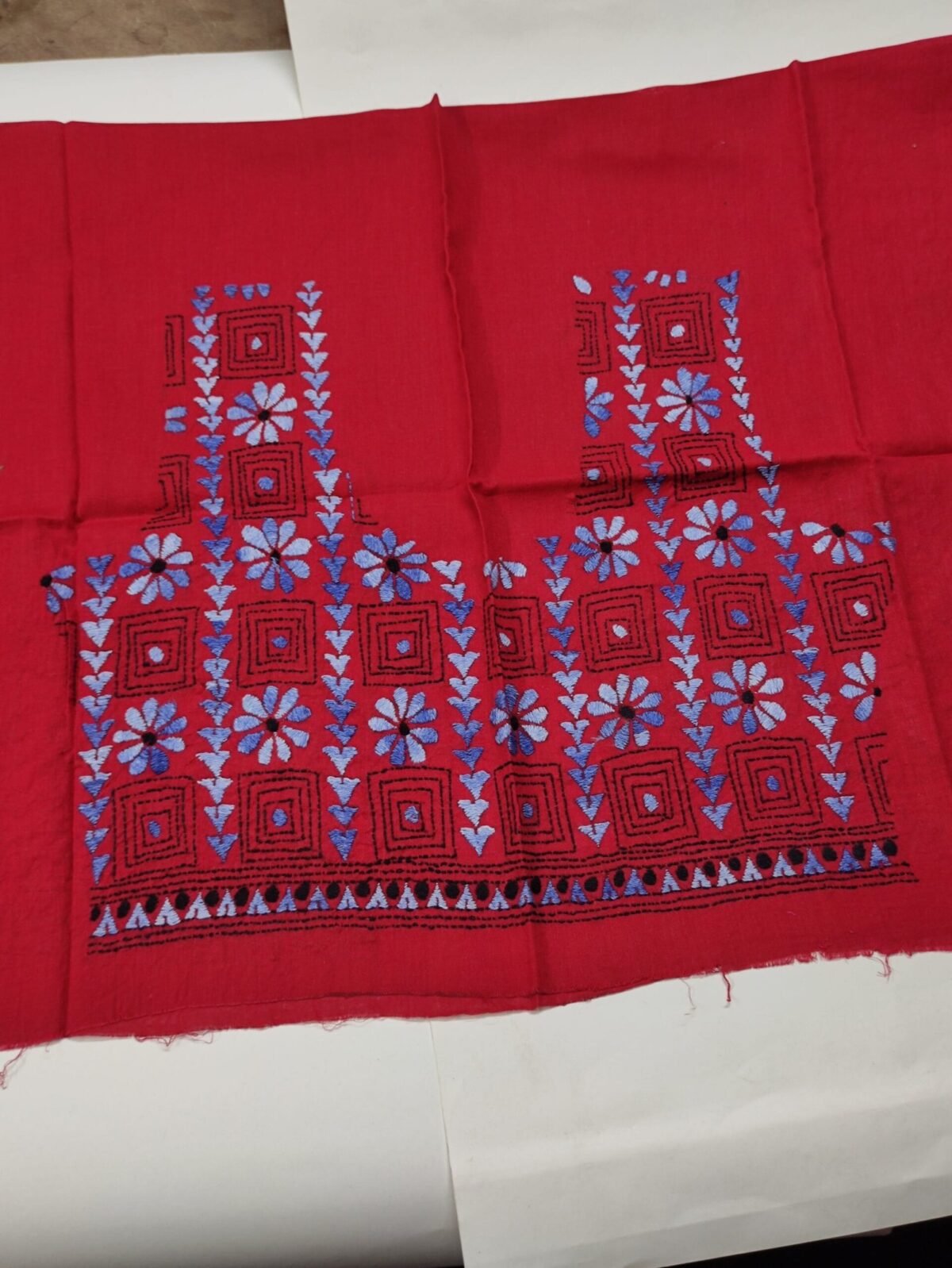 Cotton kantha Stitch blouse pieces for ladies - Image 1