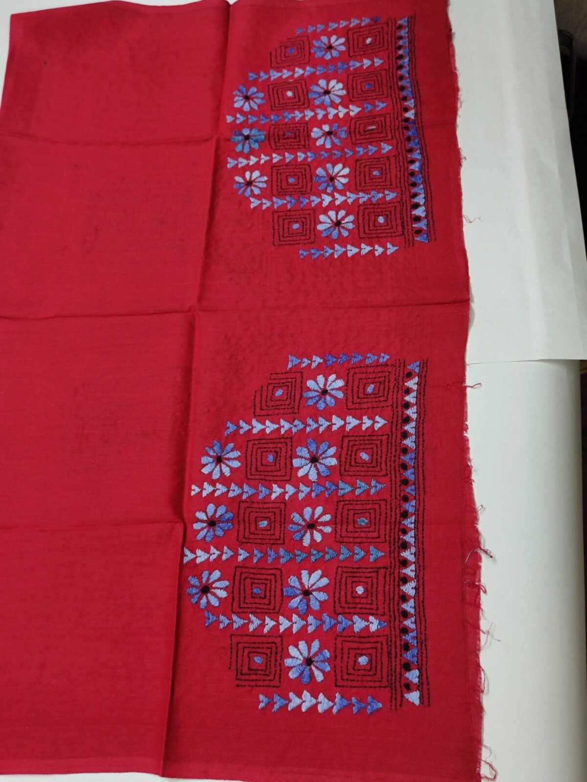 Cotton kantha Stitch blouse pieces for ladies - Image 3