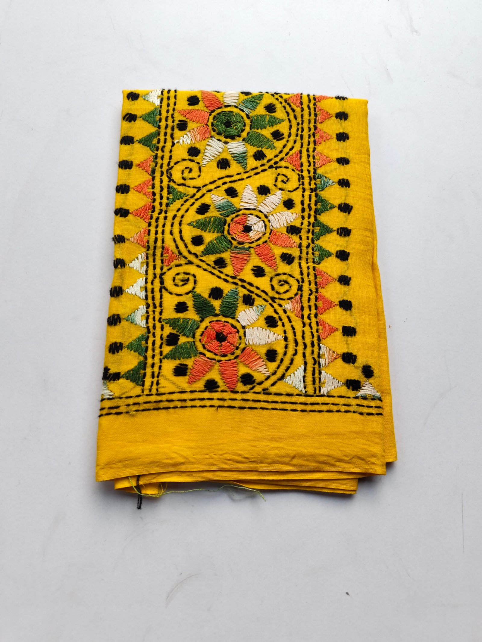 IMG_20251028_163312 Kantha Work Blouse Piece - yellow colour - Image 1