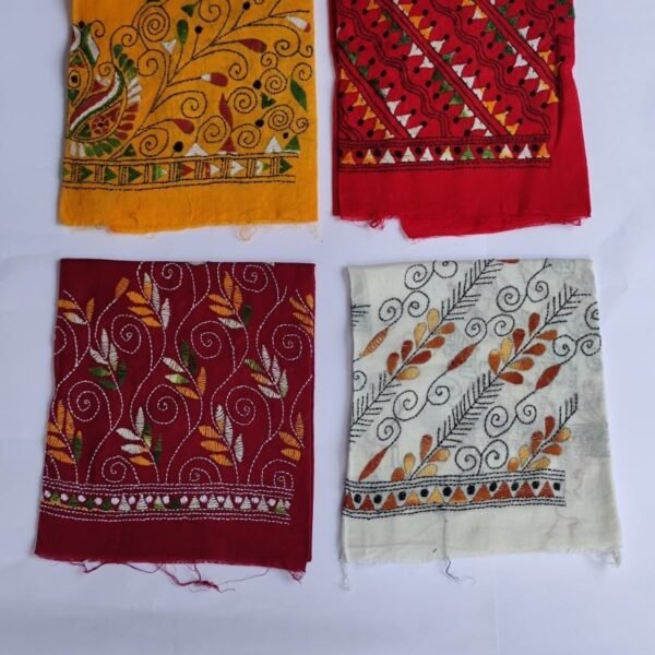 Kantha stitch blouse material Net Quantity 4 piece