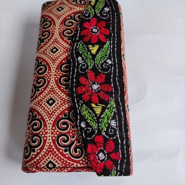 kantha stitch purse