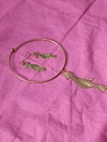 Brass Metal Necklace set bird style hasuli - Image 3