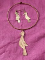 Brass Metal Necklace set bird style hasuli