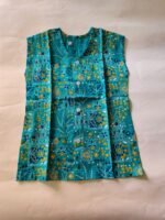 Handicraft Printed front open sleeveless Jhabla Shirt
