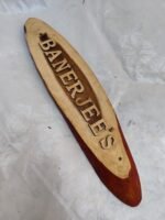Wooden Carved Surname Name Plate (Banerjee) - Image 2