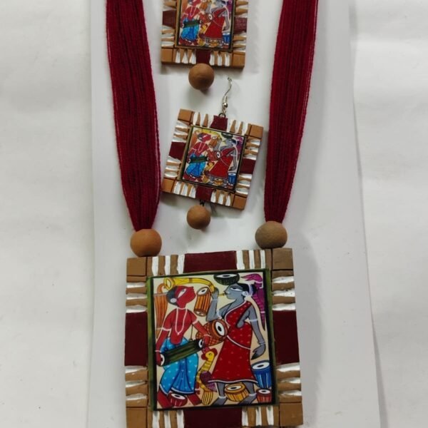 Terracotta Necklace Set for Women (Sticker Theme)