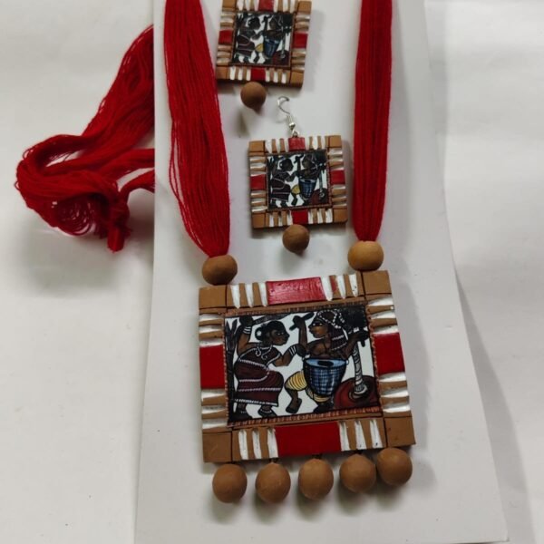 Terracotta Necklace Set for Women (Sticker Theme)