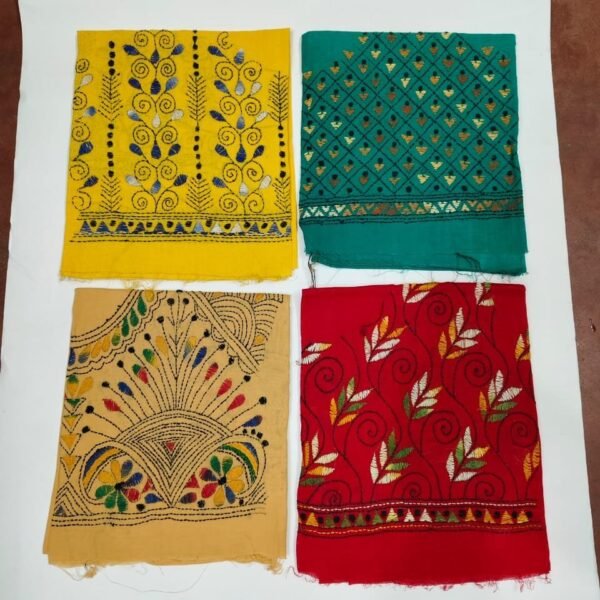 Kantha stitch Blouse piece (4design and 4colors)