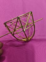 Handcrafted Brass Hair Bun Cage Set for Women - Image 6