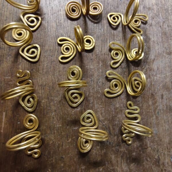 Handmade Brass Finger Ring wholesale (12 Pieces)