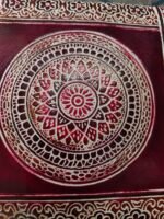 Handmade Leather Jewelry Box – Red Golden Design - Image 4