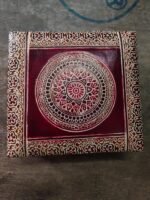 Handmade Leather Jewelry Box – Red Golden Design - Image 3