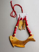 Handmade wooden jewellery set Elegant Fish Design