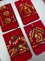 Bengal Kantha Work Blouses (red colour) 4PC - Image 2
