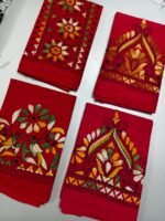 Bengal Kantha Work Blouses (red colour) 4PC - Image 3