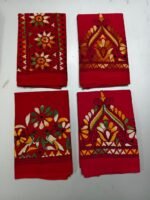 Bengal Kantha Work Blouses (red colour) 4PC