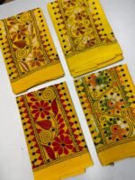 kantha stitch blouse material wholesale yellow colour - Image 2