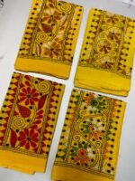 kantha stitch blouse material wholesale yellow colour - Image 3
