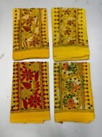 kantha stitch blouse material wholesale yellow colour