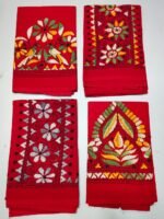 Hand work Kantha Stitch Blouse Piece for Ladies (Colour - Red) - Image 3