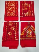 Hand work Kantha Stitch Blouse Piece Redfor Ladies (Red)