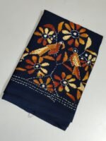 Hand work Kantha Stitch Blouse Piece for Ladies (Nebi Bulu colour) - Image 2